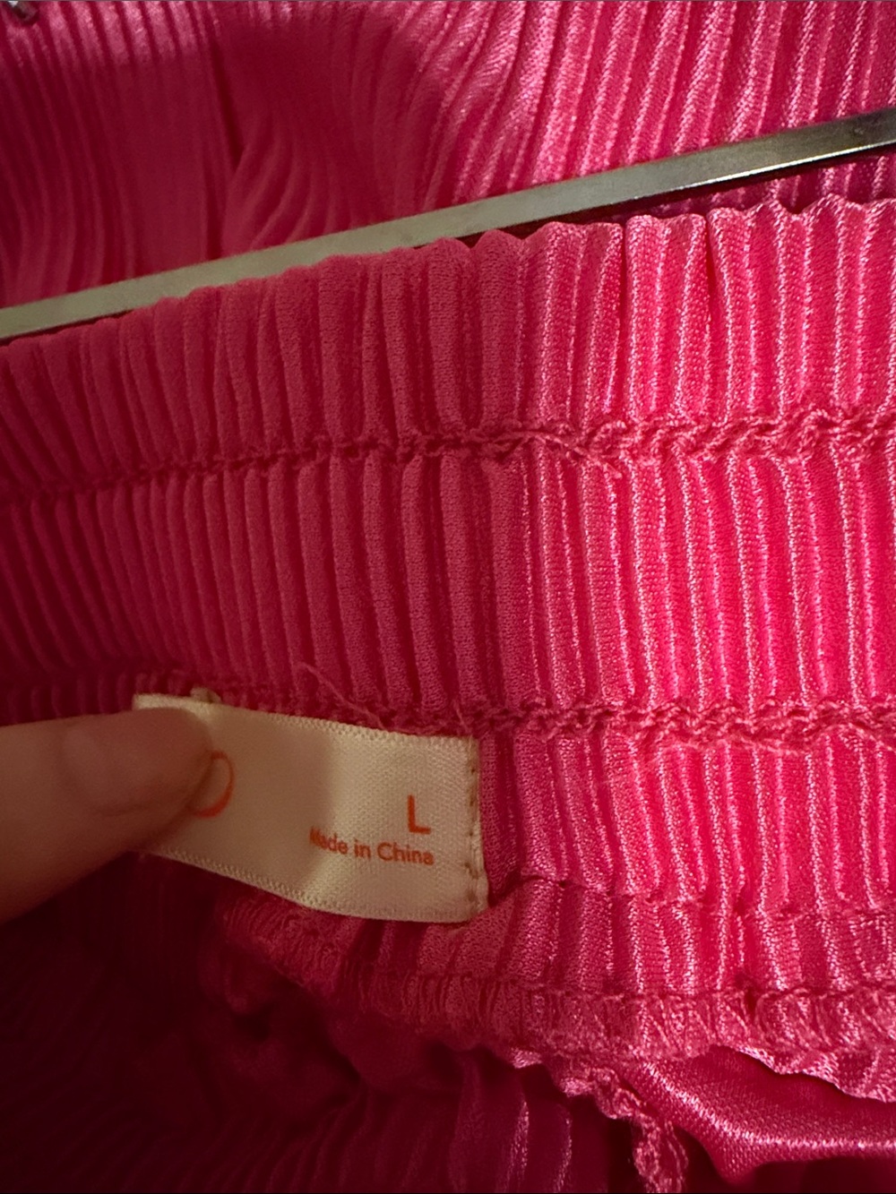 NWT Intempo Bright Pink Ribbed Shorts size L - Picture 5 of 5